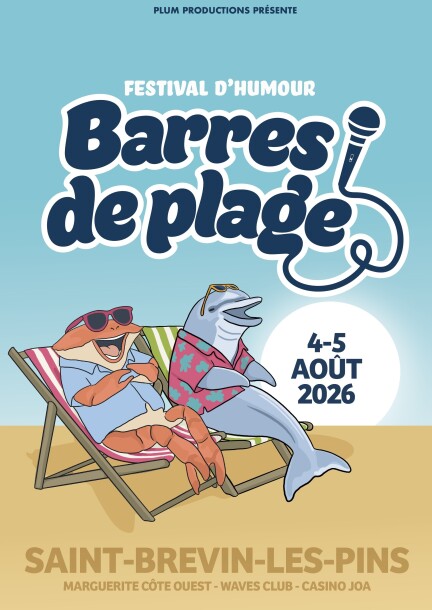 Barres de Plage - Le Gala d'Humour - Humour et comédie - Amphithéâtre - Casino JOA de Saint-Brevin l'Océan