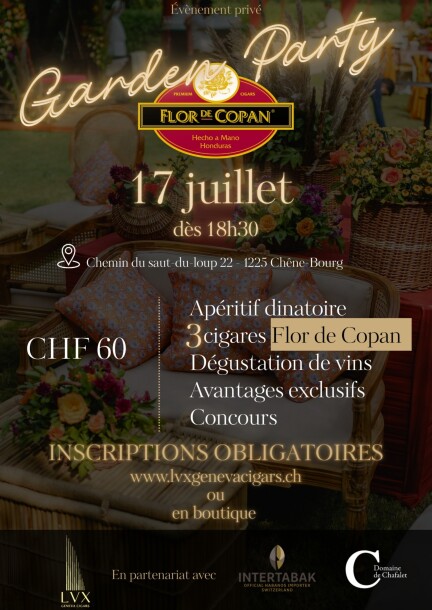 Soirée Flor de Copan - Loisirs - Garden Party LVX GENEVA CIGARS