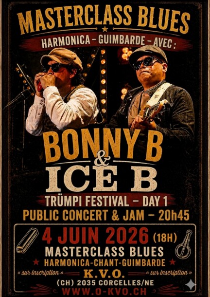 Masterclass Blues : Guimbarde & Harmonica (Première Mondiale) – Trümpi Festival DAY 1 - Talleres y pasantías - KVO