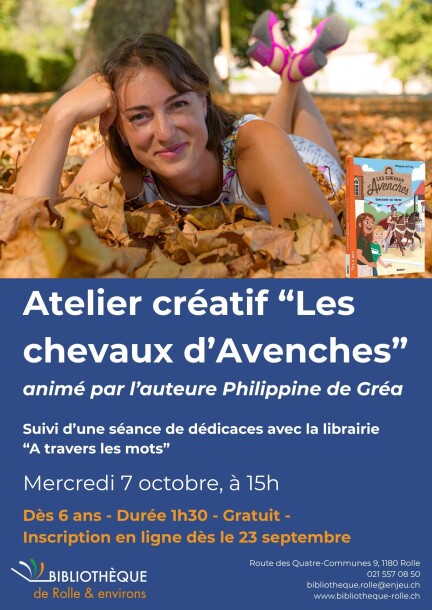 Atelier créatif "Les chevaux d'Avenches" - Ateliers et stages - Bibliothèque de Rolle & Environs