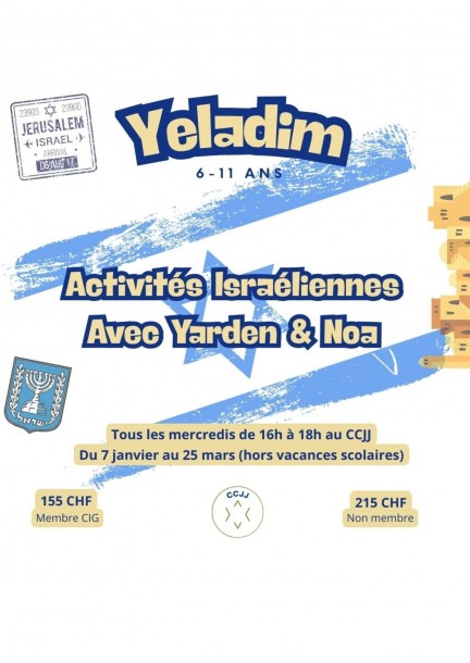 Yeladim - Activités israéliennes 2026 - Loisirs - Dumas
