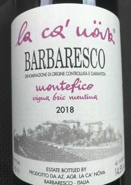 Barbaresco Montefico Vigna Bric Mentina, La Ca' Nova  | Les dégustations de la Foire - Loisirs - Foire du Valais, Espace Gourmand, stand 4408