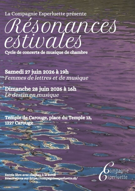 Femmes de lettres et de musique - Concerts - temple de Carouge