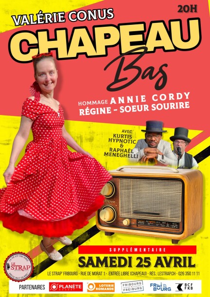 «CHAPEAU BAS!», par Valérie Conus (hommage à Annie Cordy, Régine & Soeur Sourire) - Concerts - LE STRAP'