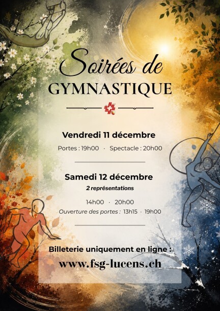 Soirées de gymnastique FSG Lucens 2026 - Culture et spectacles - Grande Salle de Lucens