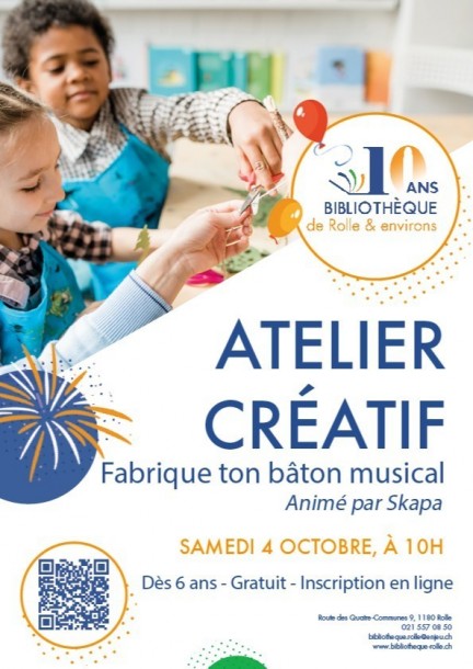 Atelier créatif - Fabrique ton bâton musical - Ateliers et stages
