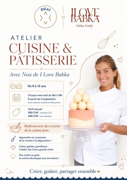 Atelier Cuisine & Pâtisserie avec Noa de I Love Babka  — 8 à 12 ans - Mercredis 16h à 18h - Loisirs - Dumas