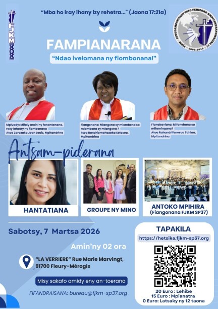 Ndao ivelomana ny fiombonana! - Hetsika SP37 (7 martsa 2026) - Loisirs - La Verrière