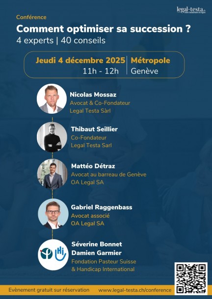 Comment optimiser sa succession ? - Conferenze