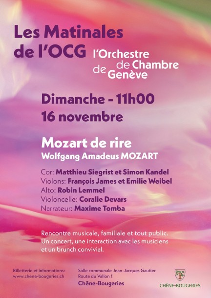 Matinales de l'OCG - Mozart de rire - Concerti