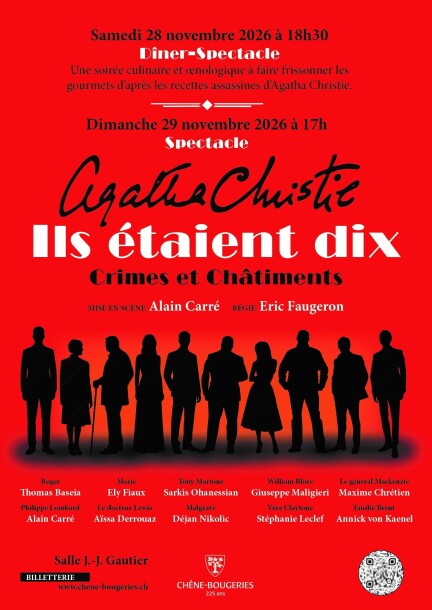 Ils étaient dix d'Agatha Christie - dîner spectacle - Théâtre et arts vivants - Salle J.-J. Gautier