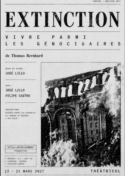 Extinction - Théâtre et arts vivants - Théâtricul