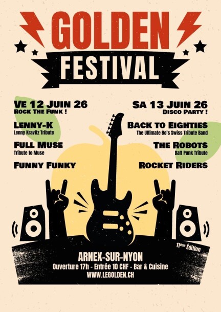 Soirée du samedi 13 juin 2026 - Conciertos - Golden Festival