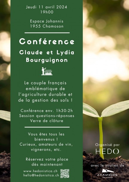 Conférence Claude et Lydia Bourguignon - Conférences - Espace Johannis - Chamoson