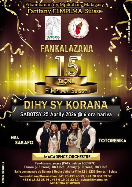 FI.MPI.MA. Suisse - 15e Anniversaire - Kultur und Spektakel - Salle Communale de Bernex