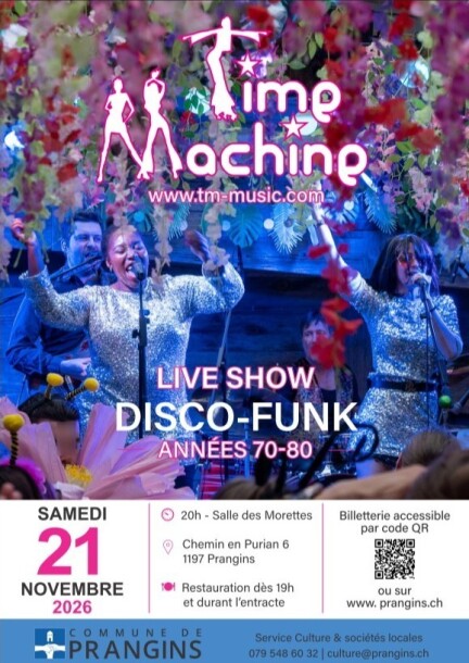 Time Machine - Live Show Disco-Funk - Concerts - Salle de spectacle des Morettes