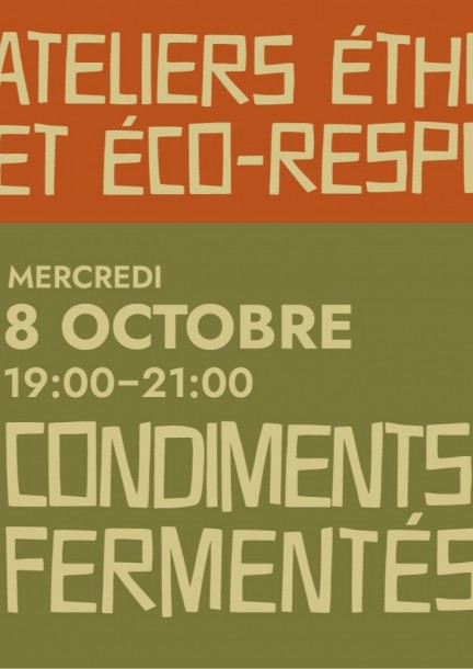 Atelier éco-responsable : condiments fermentés - Ateliers et stages