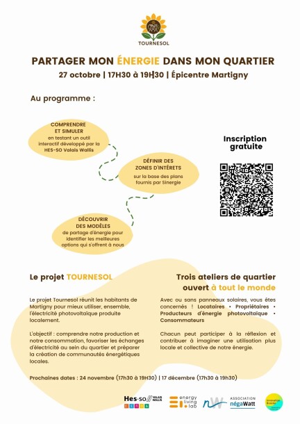 Partager mon énergie dans mon quartier ! - Ateliers et stages - Épicentre Martigny