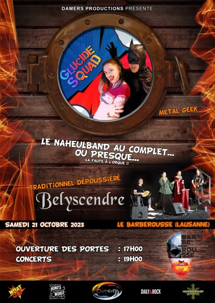 Glucide Squad + Belyscendre (Avec les membres de Naheulband et Magoyond) - Concerts - Barberousse Lausanne