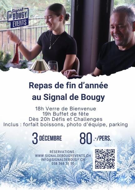 Votre repas de fin d'année au Signal de Bougy ! - Ateliers et stages - Restaurant du Signal de Bougy