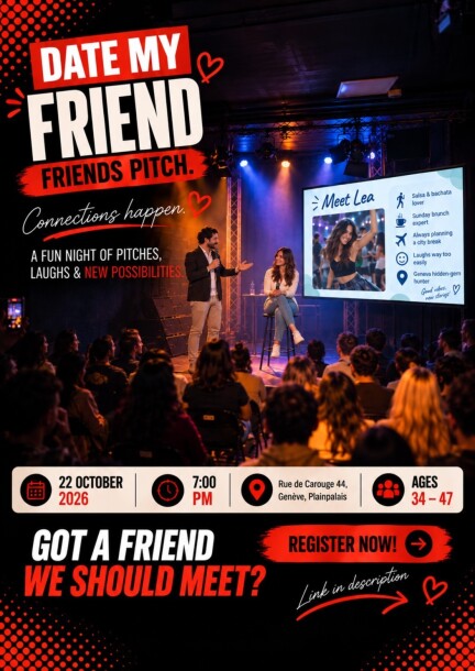 Date My Friend  | Ages 34-47 - In English - Humor und Komödie - Flocky la Loutre