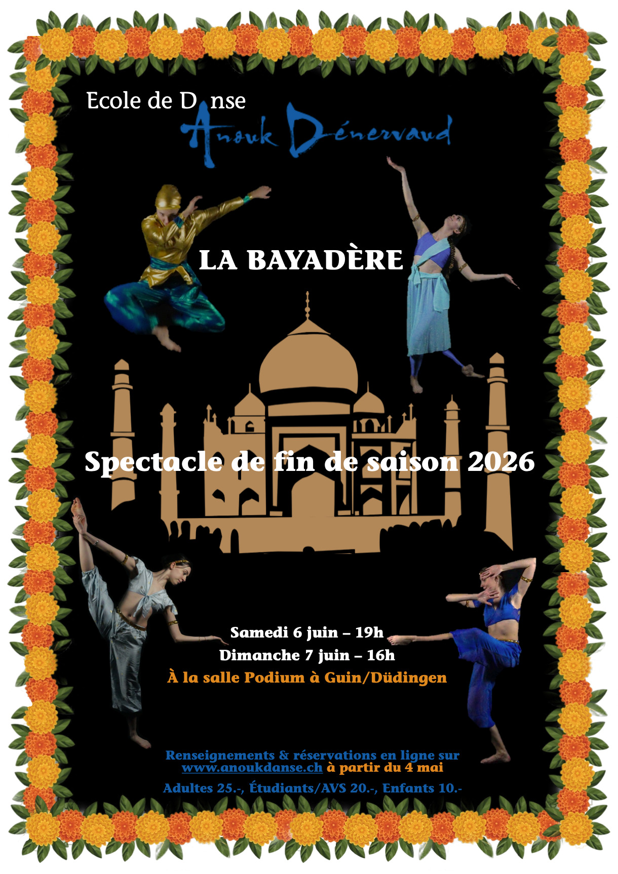 La Bayadère - Spectacle 2026 Ecole de Danse Anouk Dénervaud