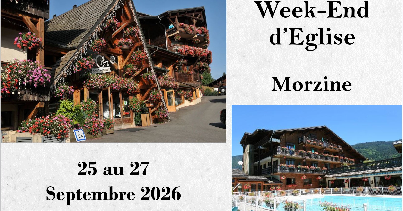 WeekEnd d'église Morzine 25-27.09.2026